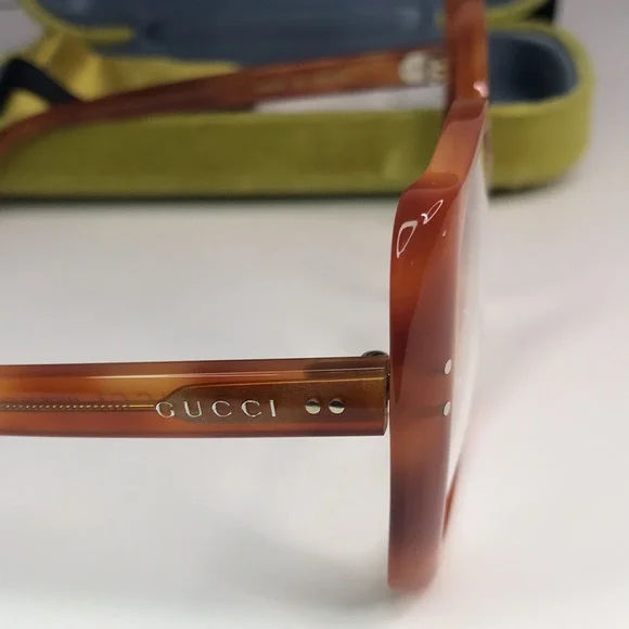 New Authentic Gucci GG0473O 003 Oversized Butterfly Eyeglasses